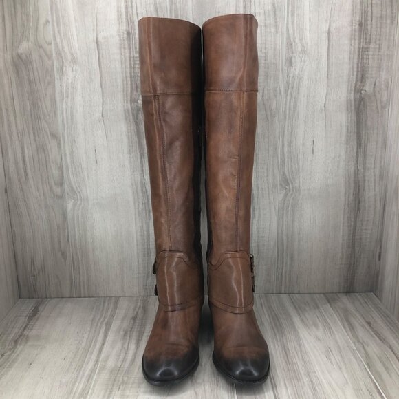 Arturo Chiang Riding Boots Women's 6 Bevin Brown Leather Tall Knee High - Picture 5 of 11